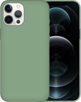 Hoesje geschikt voor iPhone 11 Pro Max - Backcover - TPU - Saliegroen