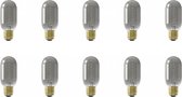 CALEX - LED Lamp 10 Pack - LED Buislamp - Filament - E27 Fitting - Dimbaar - 4W - Warm Wit 2100K - Titanium