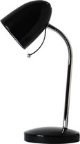 LED Bureaulamp - Igia Wony - E27 Fitting - Flexibele Arm - Rond - Glans Zwart