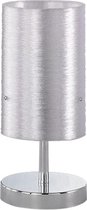 LED Tafellamp - Tafelverlichting - Torna Licon - E14 Fitting - Dimbaar - Rond - Mat Chroom - Aluminium