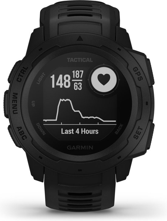 Garmin Instinct Smartwatch Tactical Edition - Robuust Sporthorloge met GPS - Waterbestandig - Black