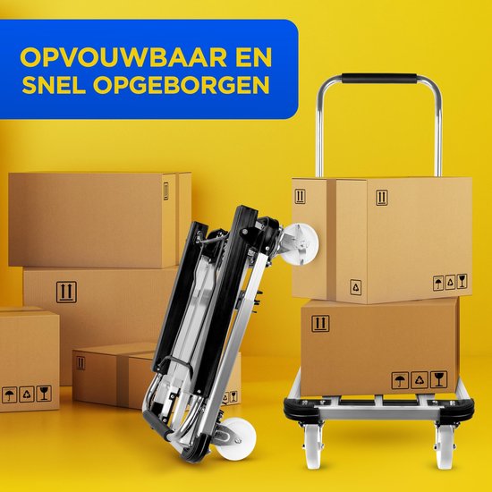Kinzo Steekwagen Opvouwbaar - Trolley - Transportwagen - tot 150 KG
