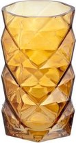 T-lichthouder Geometr Cognac 9x9x15cmglas (set van 6)