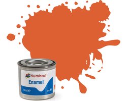 Humbrol Emailleverf Mat - 14 ml - No. 82 Orange Lining