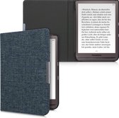 Housse kwmobile pour Pocketbook InkPad 3 / 3 Pro / Color - Tissus de protection en tissu pour liseuse en bleu