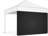 Zijwand 3m dicht – Easy up Professional | Heavy duty PVC | Zwart - Zwart