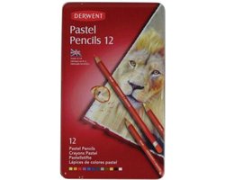 Derwent pastel potloden assorti in blik 12 stuks