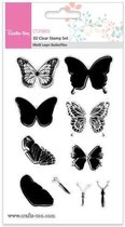 Crafts Too 3D Clearstamp Set - Multi Layer Butterflies - 10 stempeltjes