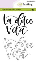 CraftEmotions clearstamps A6 - handletter - La dolce Vita (IT) Carla Kamphuis