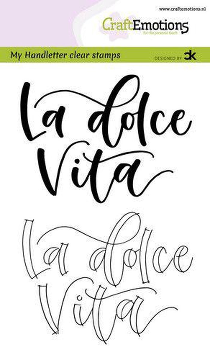 CraftEmotions clearstamps A6 - handletter - La dolce Vita (IT) Carla Kamphuis