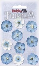 FLORELLA-Bloemen blauw, 2,5cm