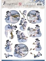 Uitdrukvel - Amy Design - Vintage Winter - Sneeuwman