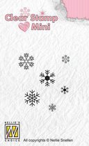 MAFS011 Mini Clearstamp stempel Nellie Snellen Snowflakes sneeuw