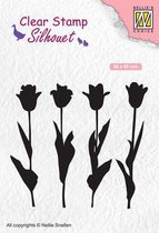 Nellies Choice Clearstempel - Silhouette tulpen SIL066 60x65mm