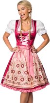 Dirndline Kostuum jurk -3XL- Dirndl Oktoberfest Roze/Rood