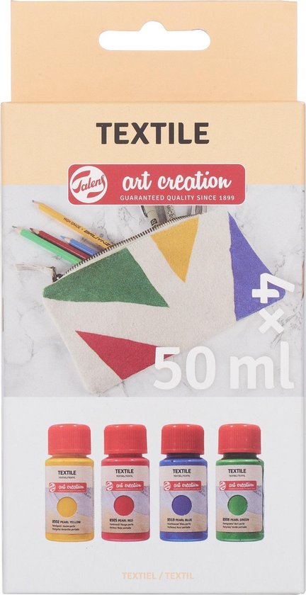 Kit peinture tissu Talens Art Creation - Couleurs nacrées