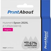 PrintAbout huismerk Inktcartridge 202XL (C13T02H34010) Magenta Hoge capaciteit geschikt voor Epson