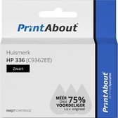 PrintAbout huismerk Inktcartridge 336 (C9362EE) Zwart geschikt voor HP
