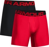 UA Tech 6in Boxers 2 Pack-RED Size : MD