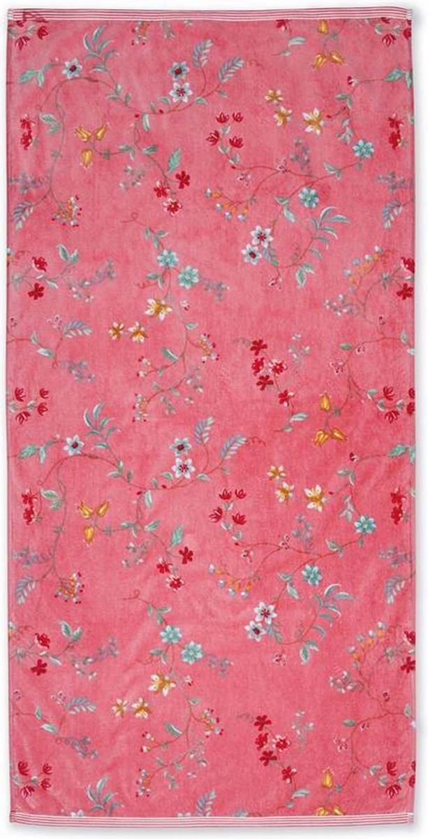 PIP Studio badgoed Les Fleurs roze - handdoek 70x140 cm