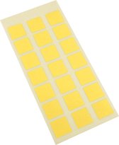 Vierkante etiketten, zelfklevend, 25 x 25 mm, 21 per vel Geel