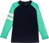 Snapper Rock - UV Rash Top voor jongens - Longsleeve - Navyblauw/Mint - maat 98-104cm