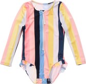 Snapper Rock - UV-zwempak voor baby meisjes - Longsleeve - Opti Stripe - Multi - maat 104-110cm