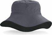 Coolibar UV bucket hoed Heren - Lichtgrijs/Grijs - Maat L/XL