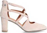 No Stress - Dames - Roze suède pumps met ritssluiting - Maat 37