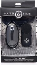 Thunder Egg 21X Silicone Vibrator with Remote Control - Black