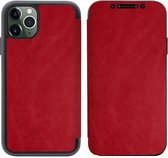 iPhone 11 Pro Max Bookcase Hoesje - Leer - Siliconen - Book Case - Flip Cover - Apple iPhone 11 Pro Max - Rood