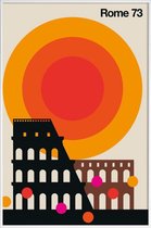 JUNIQE - Poster met kunststof lijst Vintage Rome 73 -13x18 /Kleurrijk