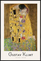 JUNIQE - Poster in kunststof lijst Klimt - The Kiss -60x90 /Geel