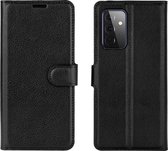 Samsung Galaxy A72 Hoesje - Mobigear - Classic Serie - Kunstlederen Bookcase - Zwart - Hoesje Geschikt Voor Samsung Galaxy A72