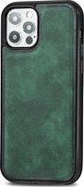 Mobigear Hoesje geschikt voor Apple iPhone 12 Pro Max MagSafe Telefoonhoesje Hardcase | Mobigear Excellent Backcover | Geschikt voor MagSafe | Geschikt voor Draadloos Opladen met Magnetische Ring | MagSafe Case - Groen