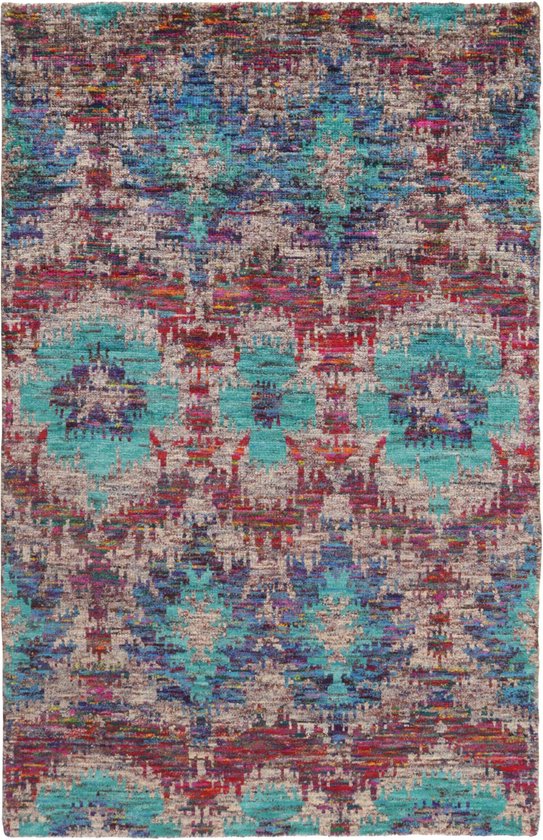 Sari Silk TX-3420 Vloerkleed - 140x200  - Rechthoek - Laagpolig,Oosters,Vintage Tapijt - Modern - Meerkleurig