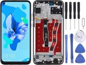 Lcd-scherm en digitizer volledige montage met frame voor Huawei Nova 5i (zwart)