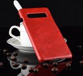 Schokbestendig Litchi Texture PC + PU-hoesje voor Galaxy S10 (rood)