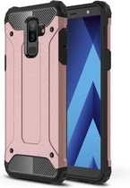 Magic Armor TPU + PC combinatiehoes voor Galaxy A6 + (2018) (roségoud)