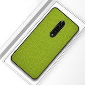 Schokbestendige stoffen textuur PC + TPU beschermhoes voor OnePlus 7 (groen)