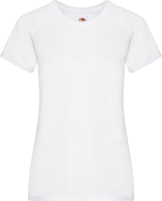 Fruit Of The Loom Dames / Vrouwen Prestatie Sportkleding T-Shirt (Wit)