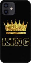ADEL Siliconen Back Cover Softcase Hoesje Geschikt voor iPhone 12 Mini - King Koning