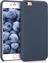 kwmobile telefoonhoesje voor Apple iPhone 6 Plus / 6S Plus - Hoesje met siliconen coating - Smartphone case in mat donkerblauw