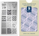 Moyra Mini Stamping Plate 113 Love Is All Around