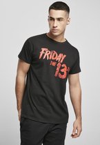 Urban Classics Friday the 13th Heren Tshirt -2XL- Friday The 13th Logo Zwart