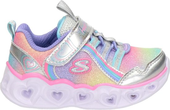 Skechers Rainbow Lux meisjes sneaker - Zilver - Maat 30