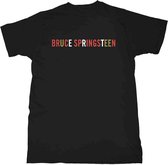 Bruce Springsteen Heren Tshirt -S- Logo Zwart