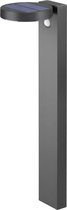 LED Solar Tuinverlichting - Paal/Sokkel - Nitron Posino - Zonne-energie - Bewegingssensor - 4W - Antraciet - RVS
