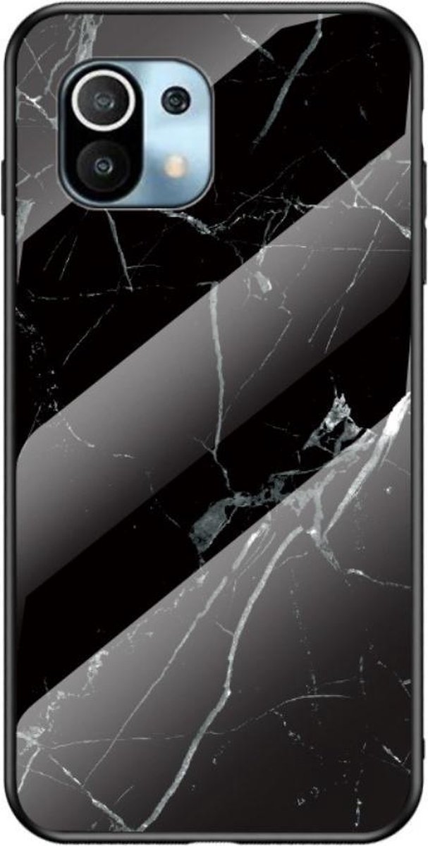Xiaomi Mi 11 Hoesje Zwart Marmer - Cacious (Marble Serie)