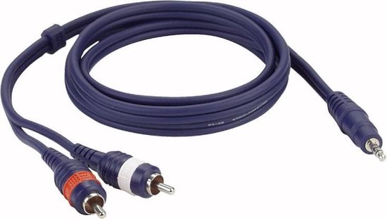 Câble de transition DAP Audio Mini Jack vers RCA 3m - Mini Jack Stéréo vers 2x RCA (Tulip) - 3m